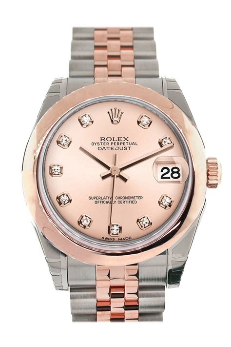 rolex datejust 31 jubilee rose dial wrist|31mm rolex on wrist.